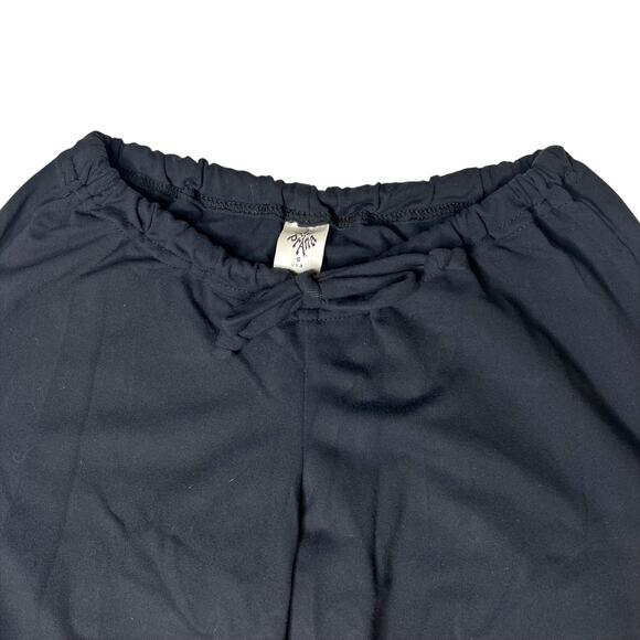 prAna Cropped Yoga Pants Womens Small Black Supplex Relaxed Fit USA Made - Picture 5 of 8